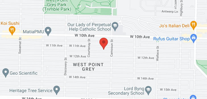 map of 4134 W 11TH AVENUE